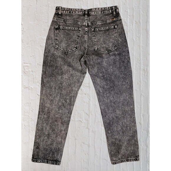 KanCan Mid Rise Straight Leg Jeans Size 5/26 Black Acid Wash Distressed Cropped - Picture 6 of 11